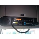 Daf XF, CB President Barry, 2DIN rádio Kenwood s BT, kamera CCD, oranžové predátory 