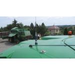 Kombajn John Deere, CB vyslaka Allamat 409, CB antna Sirio Turbo 800 