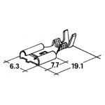 Konektor faston 6,3mm s jazkem