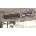 Case IH 250, CB vysílačka Allamat 409, CB anténa Sirio Turbo 800, na míru vyrobený držák antény