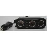 12V zsuvka trojit s kabelem 1m a CL zstrkou s testem akumultoru LED diodami