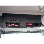 Man TGS, CB vysílačka Allamat 409, CB anténa original MAN, kovový DIN držák,zapuštění CB repro