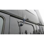 Daf XF Super Space Cab, CB antna Sirio Turbo 1000 v boku kabiny  - nutn jej mrn odklon