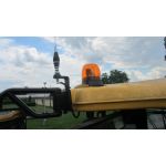 New Holland kombajn, CB vyslaka Allamat 409, CB antna President Kentucky, repro pod orig. mkou