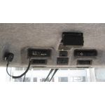 Kombajn New Holland, CB vyslaka Allamat 409, CB antna Sirio Turbo 800, kovov DIN drk repro 